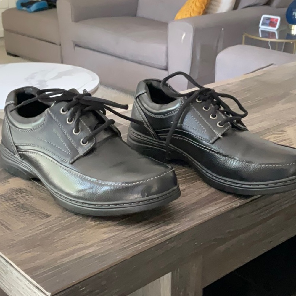 Men's Croff and Barrow Black Leather dress Shoes